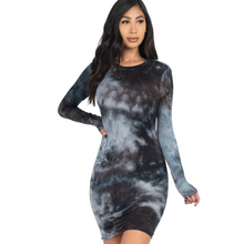 Load image into Gallery viewer, Black Tie-Dye Dress
