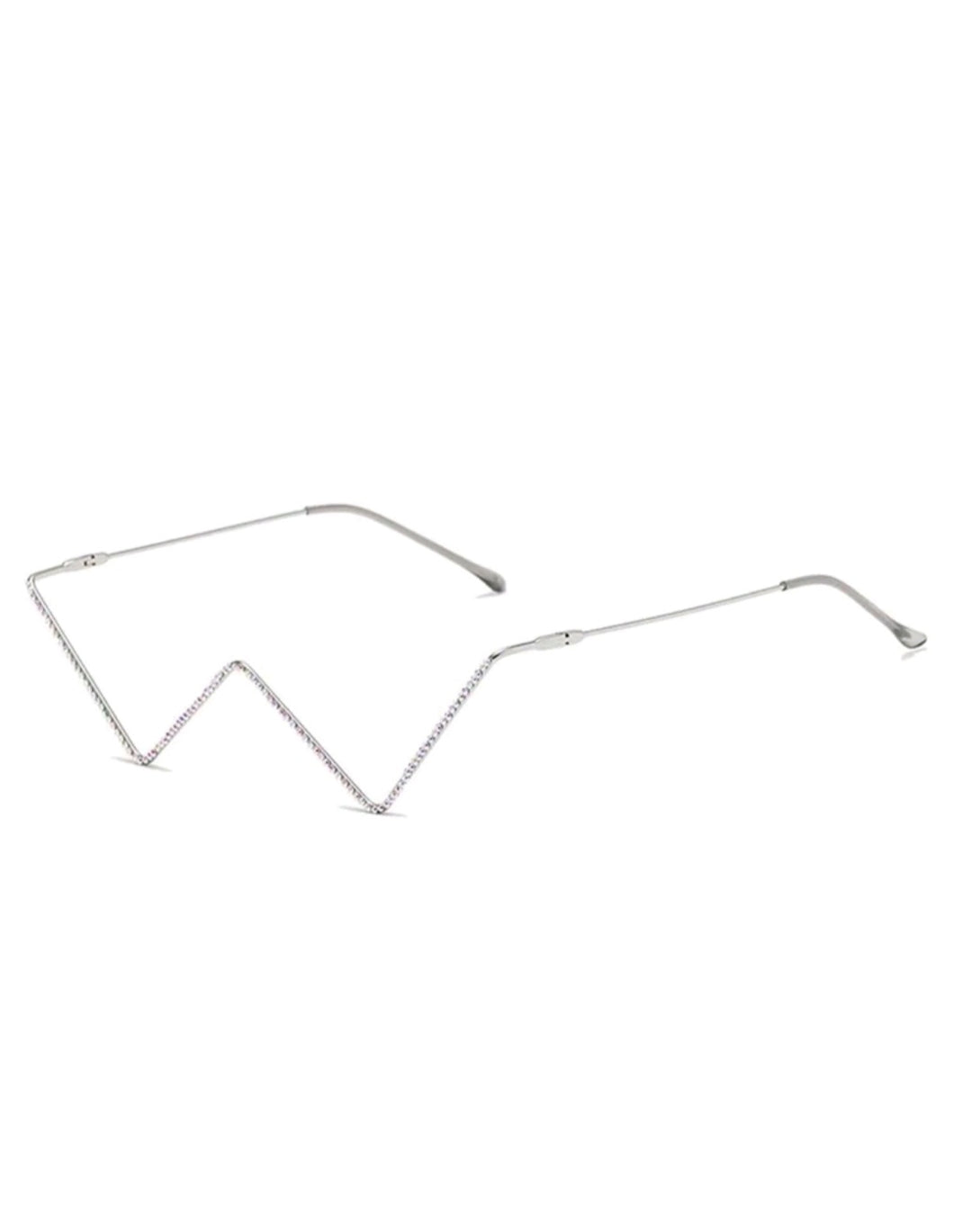 W Rhinestone Studded Glasses