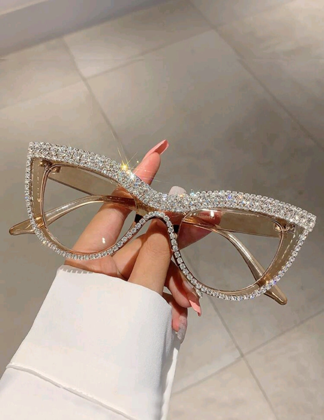 Rhinestone Cat Eye Sunglasses