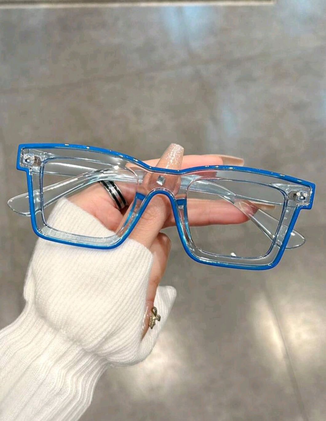Clear and Blue Cartoon Inspired Glasses