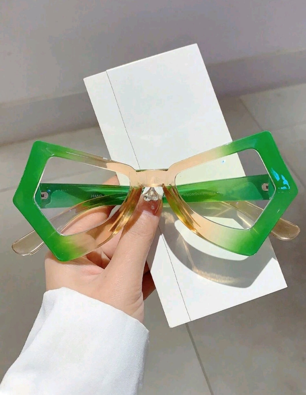 Green and Yellow Butterfly Sunglasses