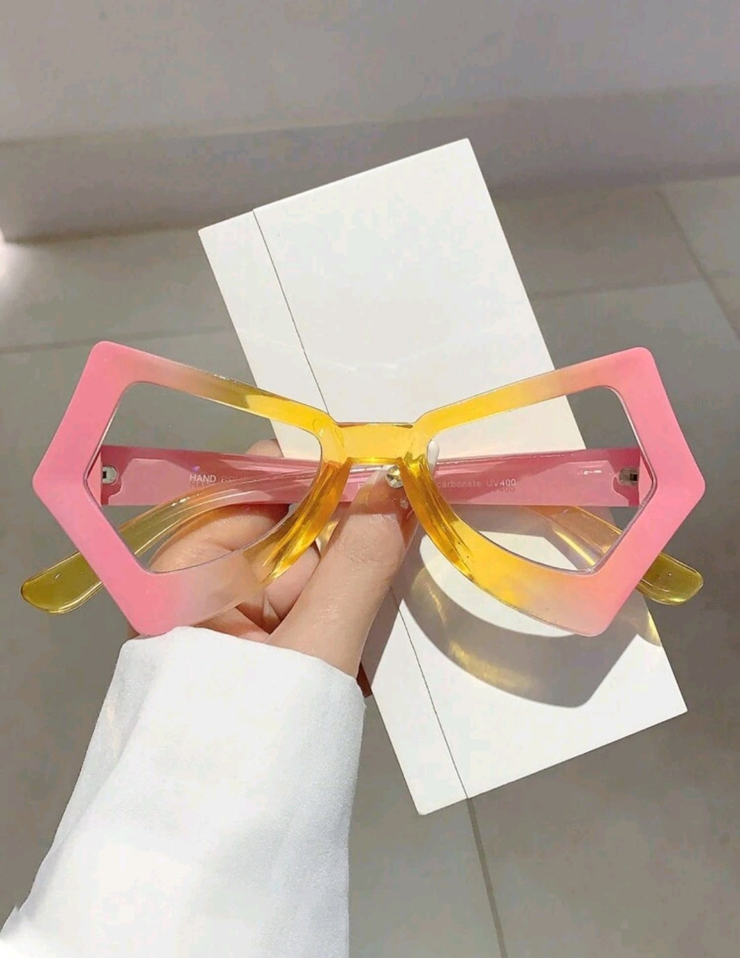 Pink and Yellow Butterfly Sunglasses