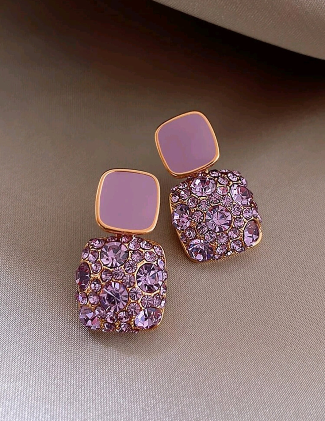 Purple Drop Earrings