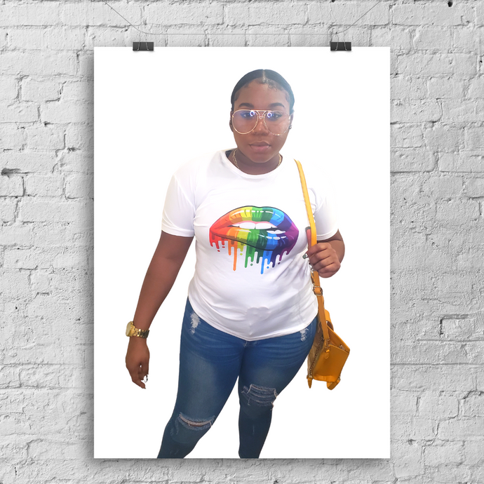 Rainbow Lips T-Shirt - Bossy Trendz Boutique 