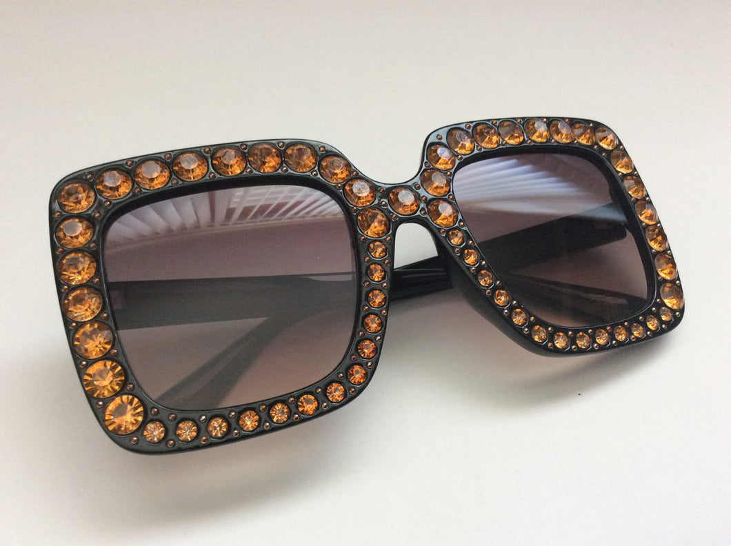 Orange Big Bling - Bossy Trendz Boutique 